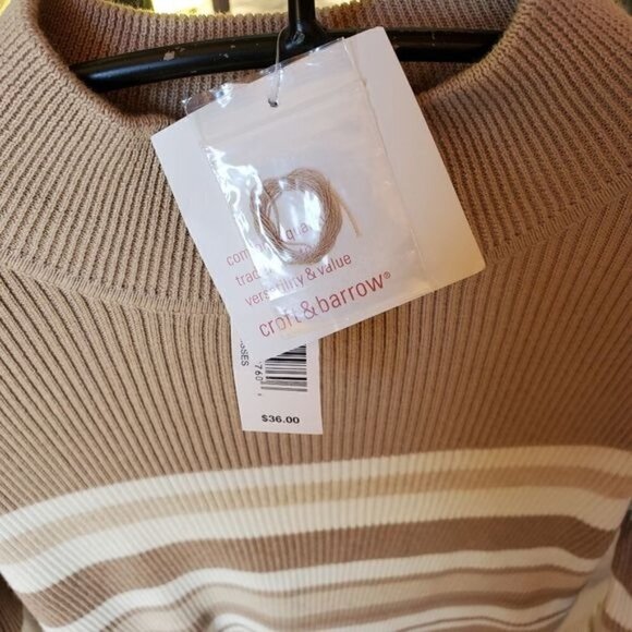 Croft & Barrow Turtleneck Striped Long Sleeve Sz XL Sweater‎ - Picture 4 of 7